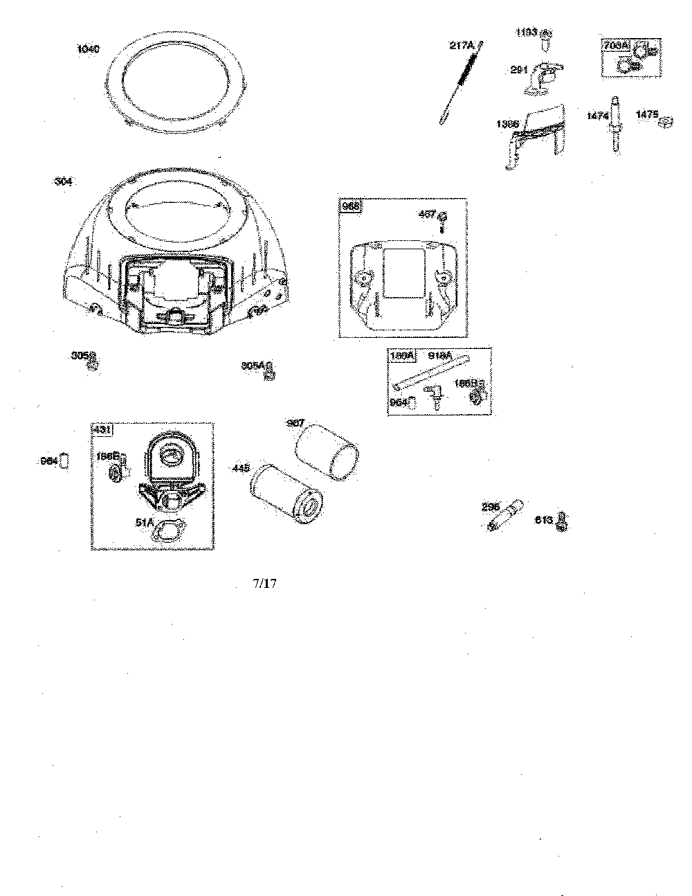 Blower housing/air cleaner Diagram and Parts List for YTA22V46-96045005100  Husqvarna Lawn Tractor