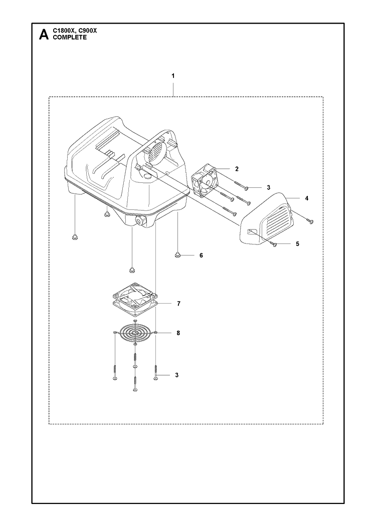 Product Complete Diagram and Parts List for C900X  Husqvarna Lawn Tractor Accessories