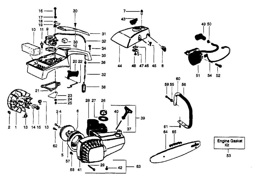 Flywheel Assembly Diagram and Parts List for 23COMPACT (530083963)(1997-07) Husqvarna Chainsaw
