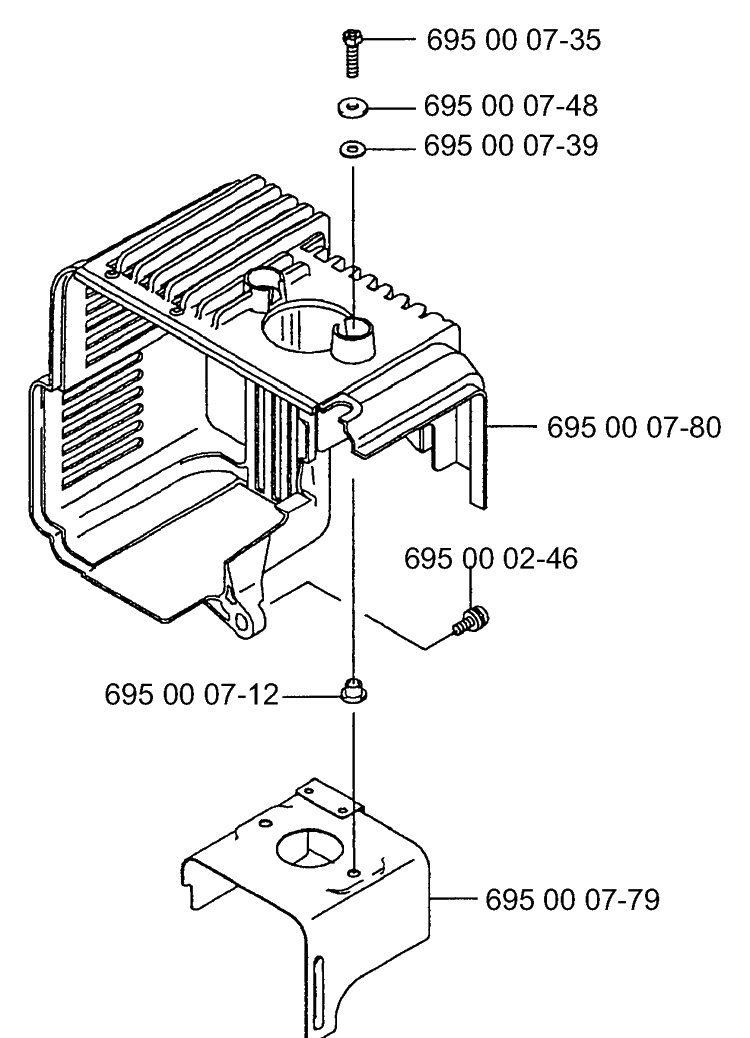 Shroud Diagram and Parts List for 165BT 2001-06 Husqvarna Leaf Blower / Vacuum