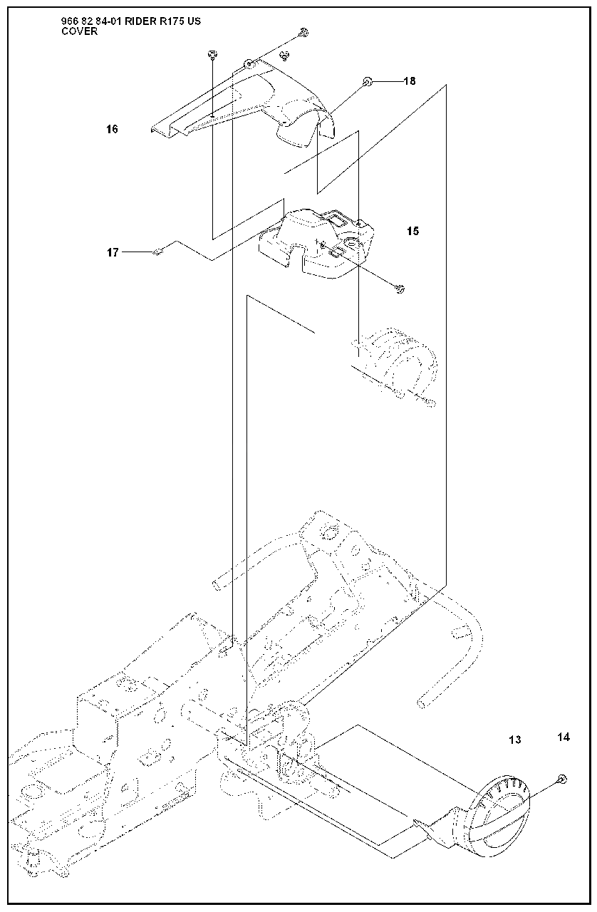 Cover (Part 3) Diagram and Parts List for R175 2008-05 Husqvarna Lawn Tractor