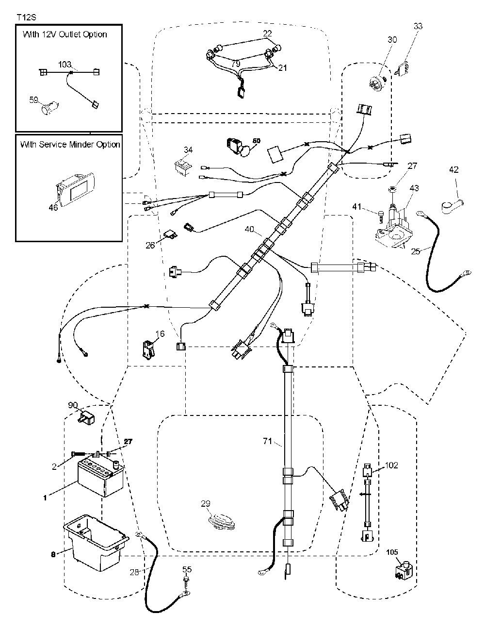 Electrical Diagram and Parts List for LTH1742T (96041006702)(2009-03) Husqvarna Lawn Tractor