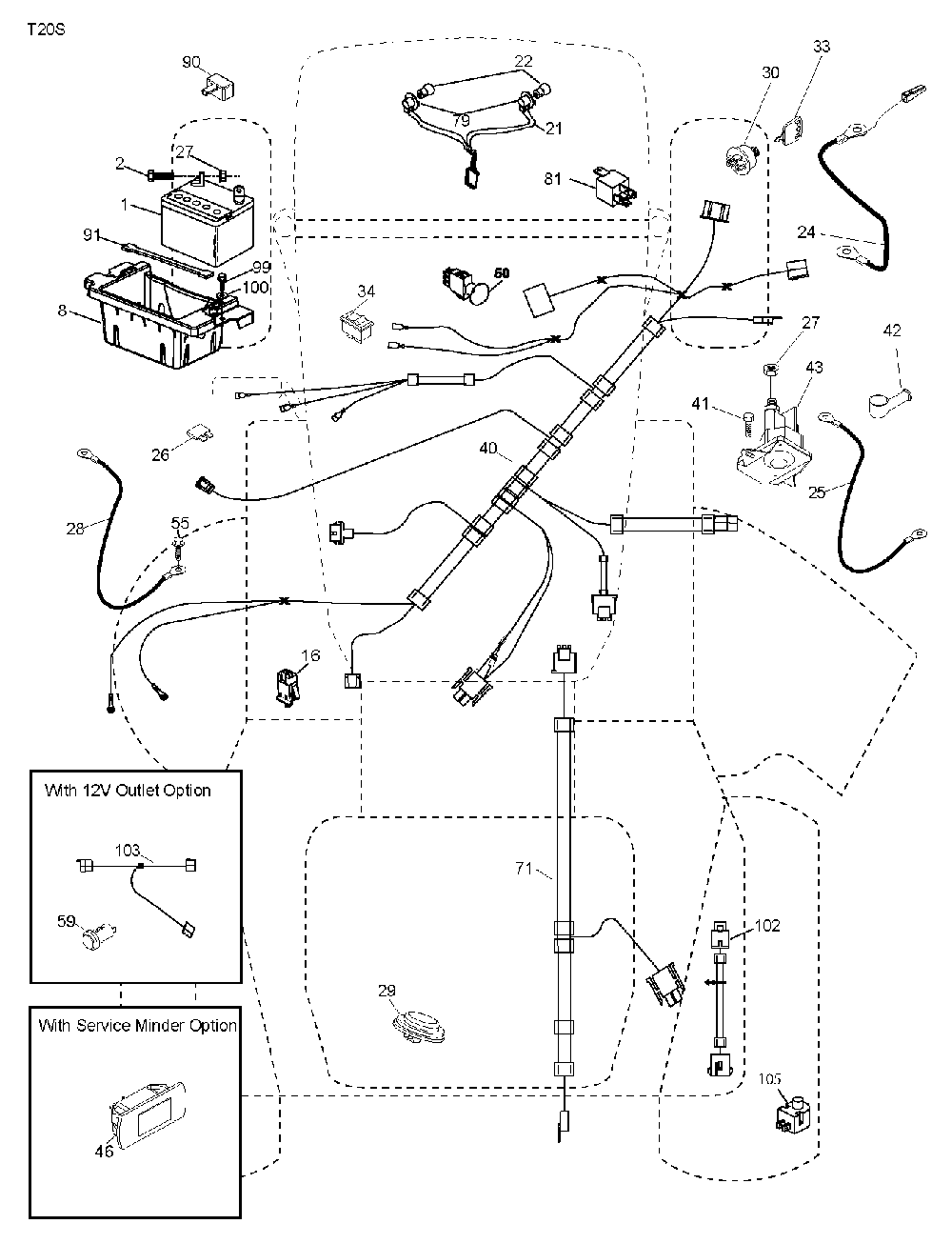 Electrical Diagram and Parts List for YTH200TWIN (96041006302)(2009-10) Husqvarna Lawn Tractor