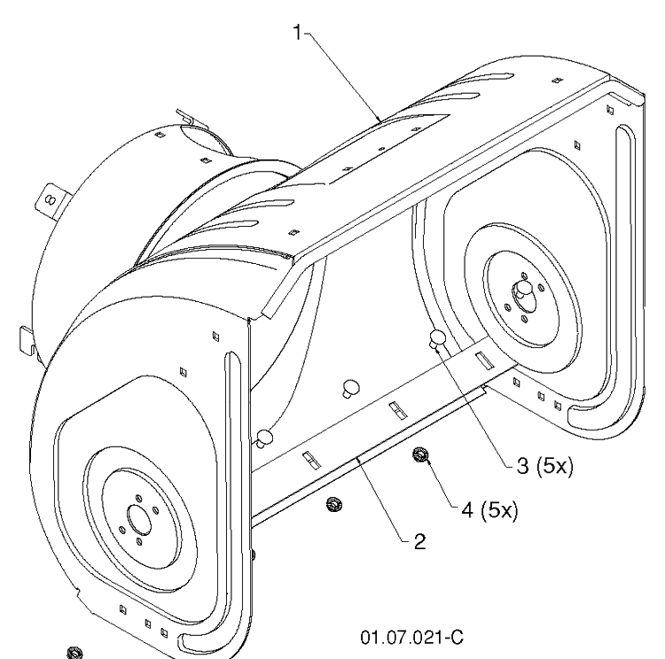 Auger Housing Impeller 4 Diagram and Parts List for 11524E (96193007400)(2011-06) Husqvarna Snow Blower