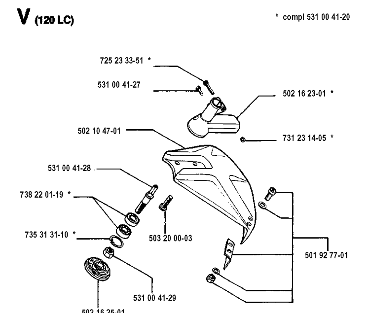 Bevel Gear 2 Diagram and Parts List for 120R  Husqvarna Brush Cutter
