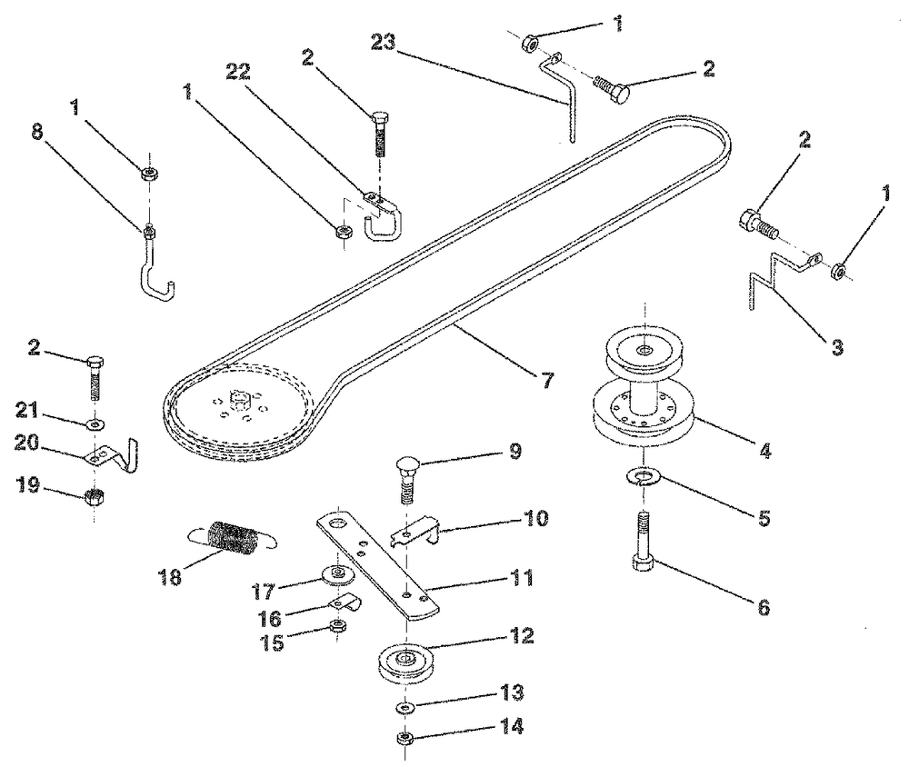Ground Drive Diagram and Parts List for LR120 (954000412-B)(1992-10) Husqvarna Lawn Tractor