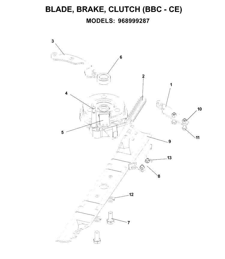 Cutting Equipment Diagram and Parts List for W53 (968999287)(2007-03) Husqvarna Lawn Mower
