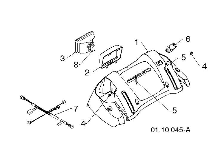 Handle 2 Diagram and Parts List for ST276EP (96191003906)(2012-08) Husqvarna Snow Blower