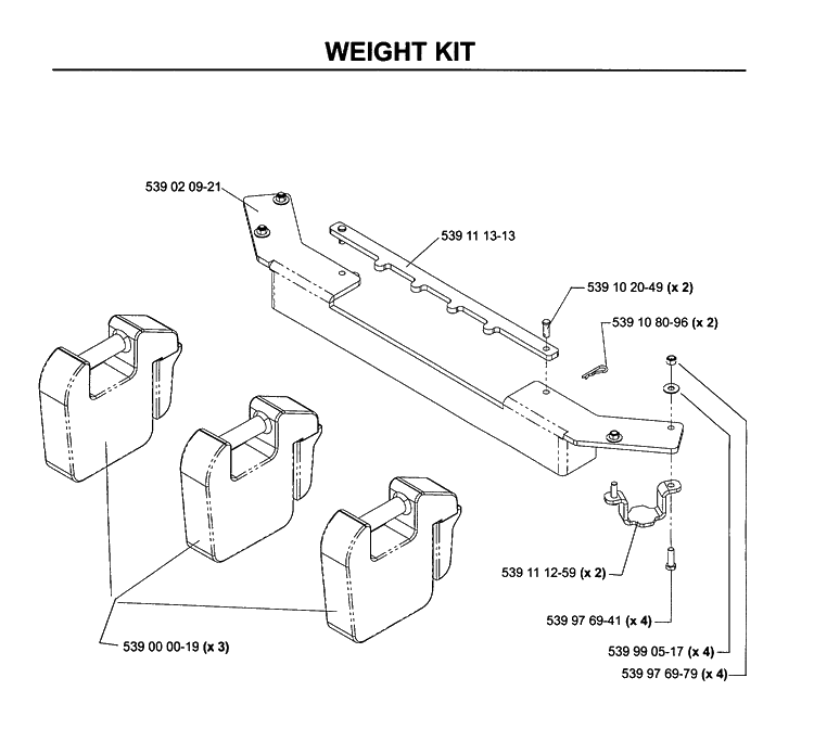Repair Parts 3 Diagram and Parts List for 111750 2005-03 Husqvarna Lawn Tractor Accessories