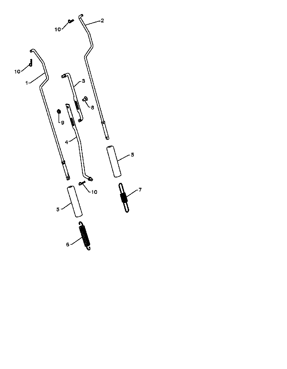 Handle Diagram and Parts List for 1830SB96193006501 2010-08 Husqvarna Snow Blower