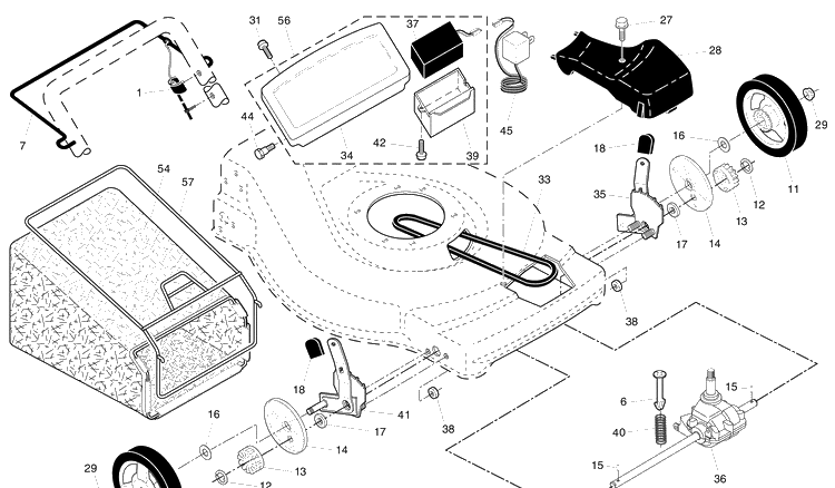 Repair Parts 1 Diagram and Parts List for 62522FE (96143004400)(2009-01) Husqvarna Lawn Mower