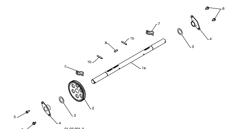 Drive 1 Diagram and Parts List for 14527SBLS (961930049)(2009-07) Husqvarna Snow Blower