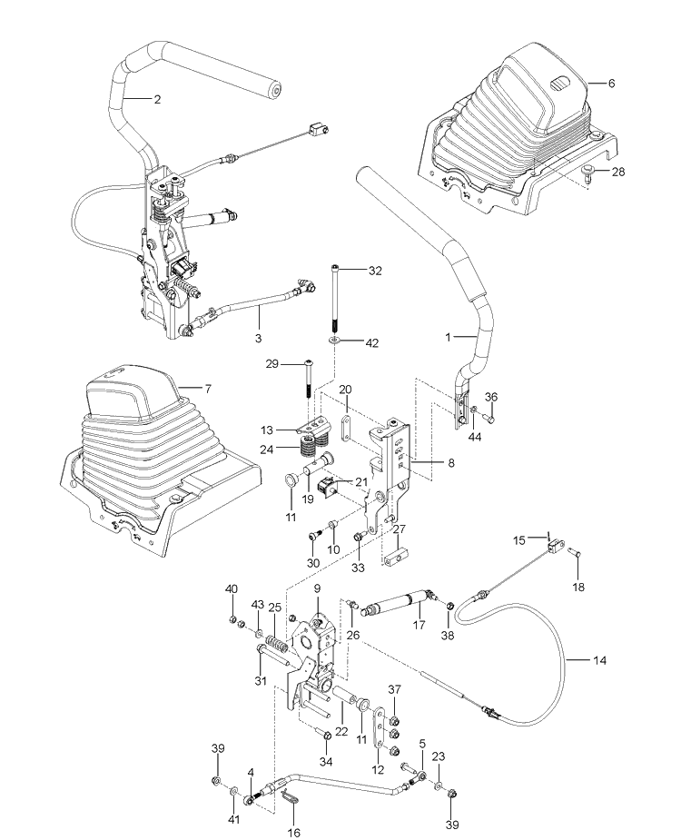 Steering Diagram and Parts List for Z554 (96766960100)(2017-06) Husqvarna Lawn Mower