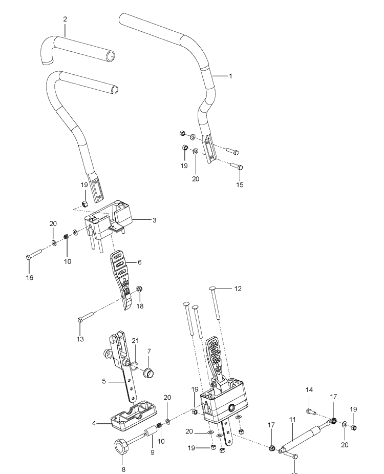 Steering Diagram and Parts List for RZ4621BF (96658230101)(2012-03) Husqvarna Lawn Mower