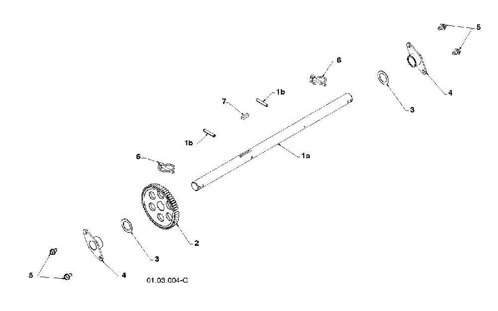 Drive Diagram and Parts List for 1830SB96193006501 2010-08 Husqvarna Snow Blower