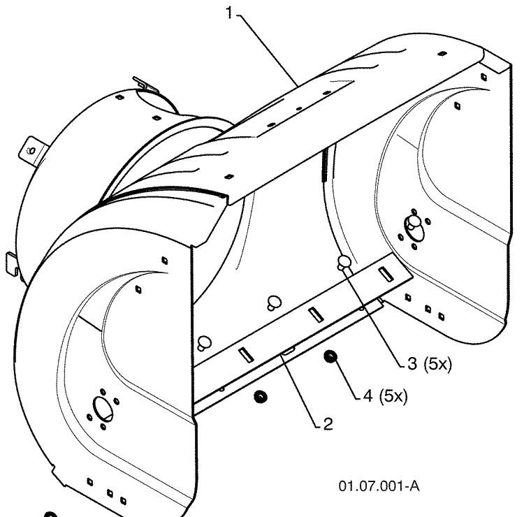 Auger Housing / Impeller Assembly-B 2 Diagram and Parts List for 12524SB (96193004600)(2009-06) Husqvarna Snow Blower