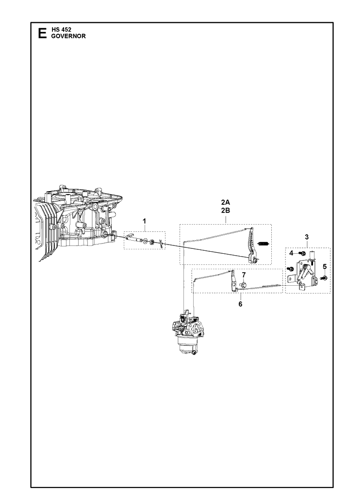 Governor Diagram and Parts List for 593230401 2021-01 Husqvarna Engine