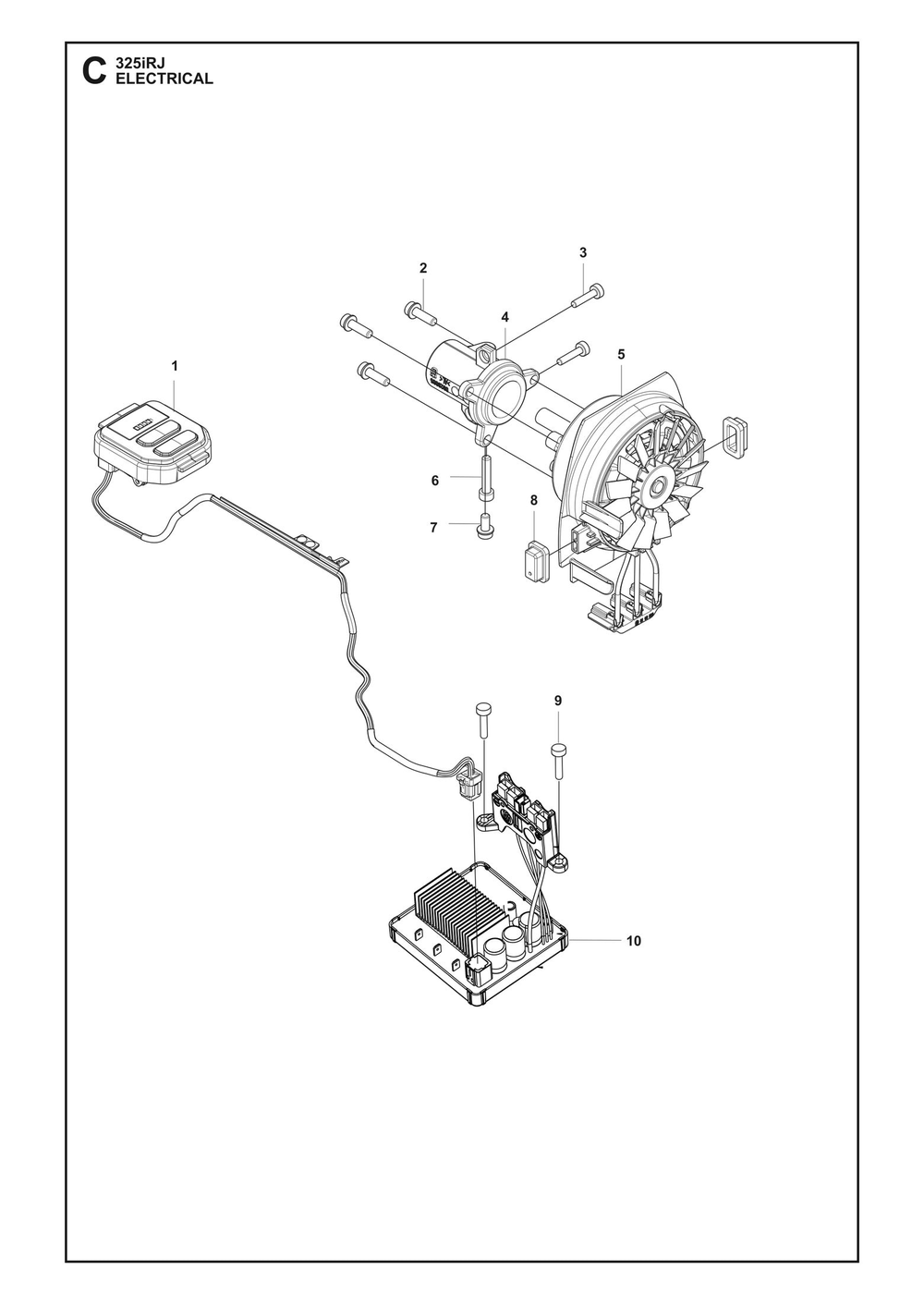 Electrical Diagram and Parts List for 325IRJ  Husqvarna Brush Cutter