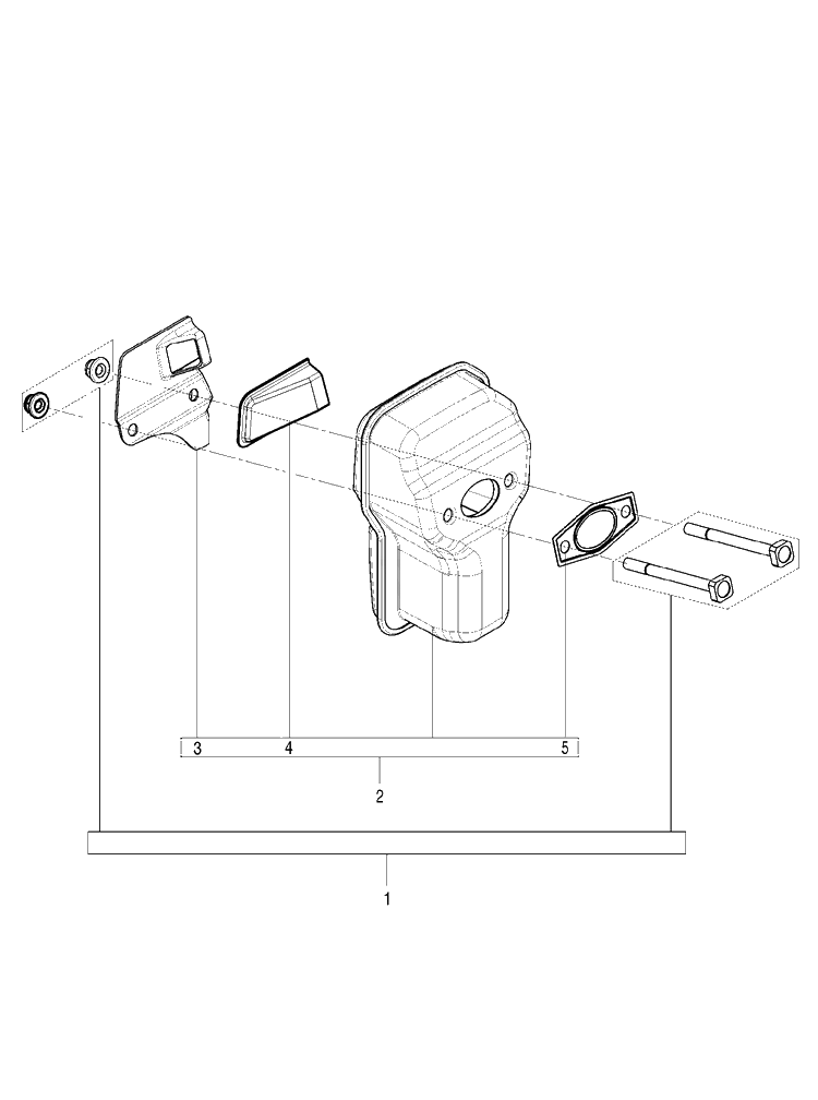 Muffler Diagram and Parts List for 120  Husqvarna Chainsaw