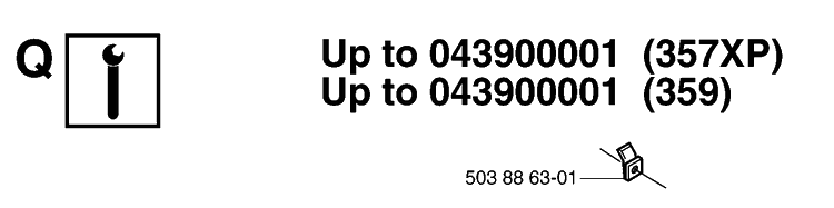 Service Updates 3 Diagram and Parts List for 359 20060600001-20070900000 Husqvarna Chainsaw