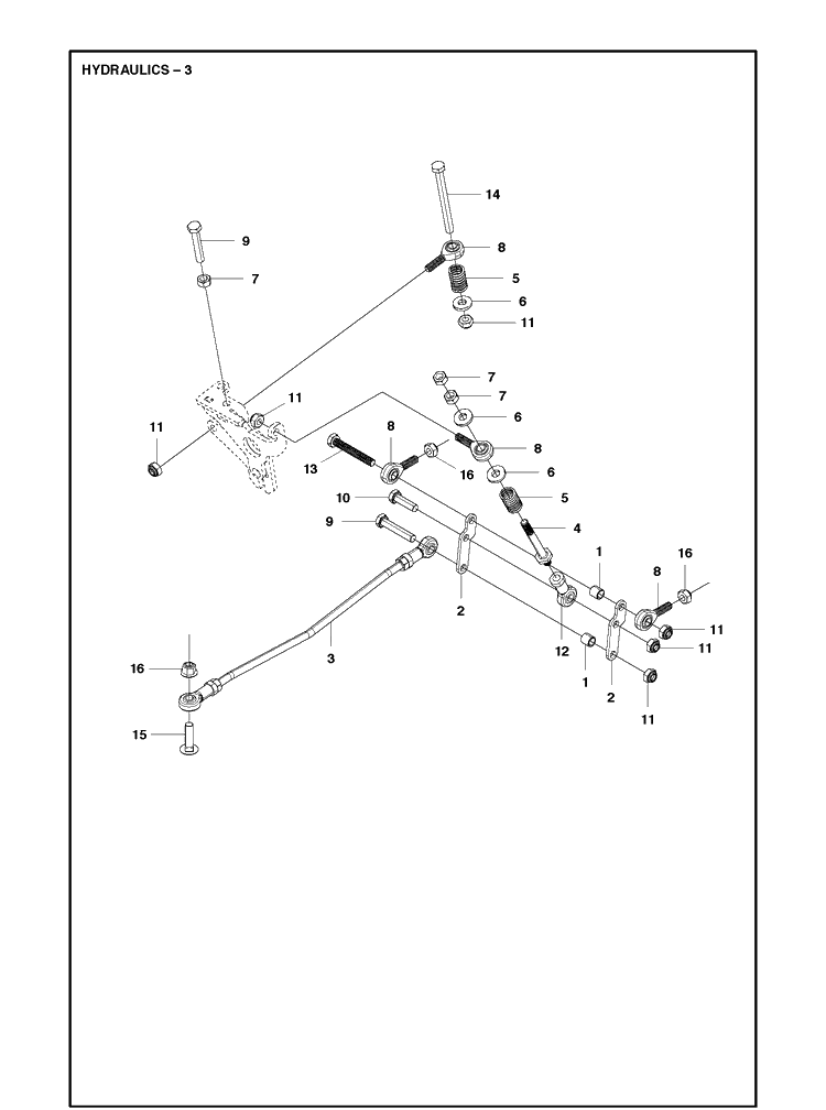 Hydraulics Diagram and Parts List for P525D (967847801)(2018) Husqvarna Lawn Mower