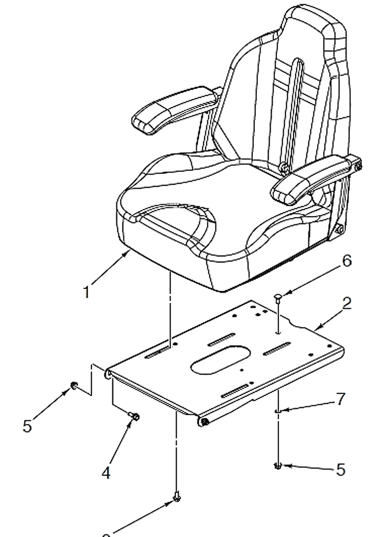 Seat Diagram and Parts List for Z454 (96798470101)(2020-04) Husqvarna Lawn Mower