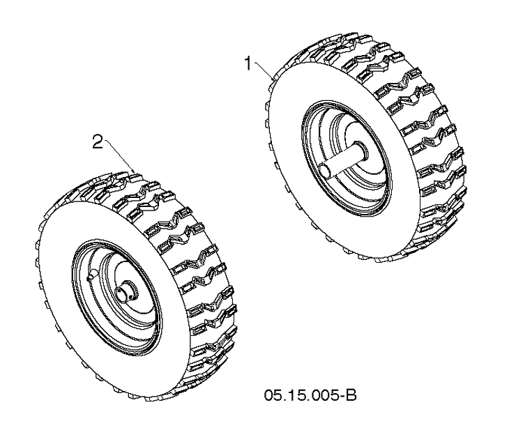 Wheels And Tires Diagram and Parts List for ST230P  Husqvarna Snow Blower