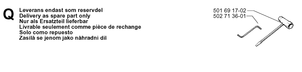 Accessories Diagram and Parts List for R970 1997-03 Husqvarna Lawn Tractor