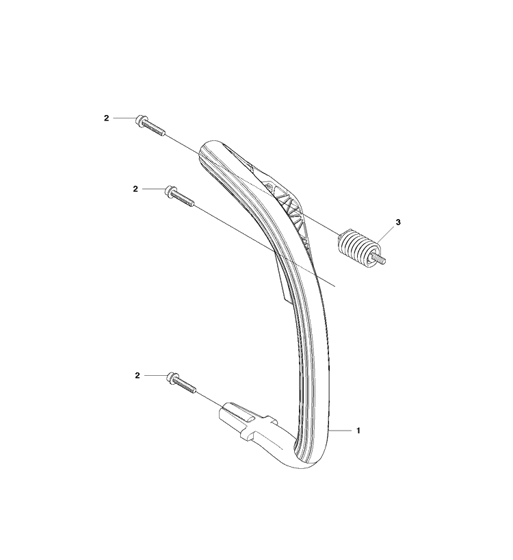 Handle Diagram and Parts List for 435 20102300001-20111800000 Husqvarna Chainsaw