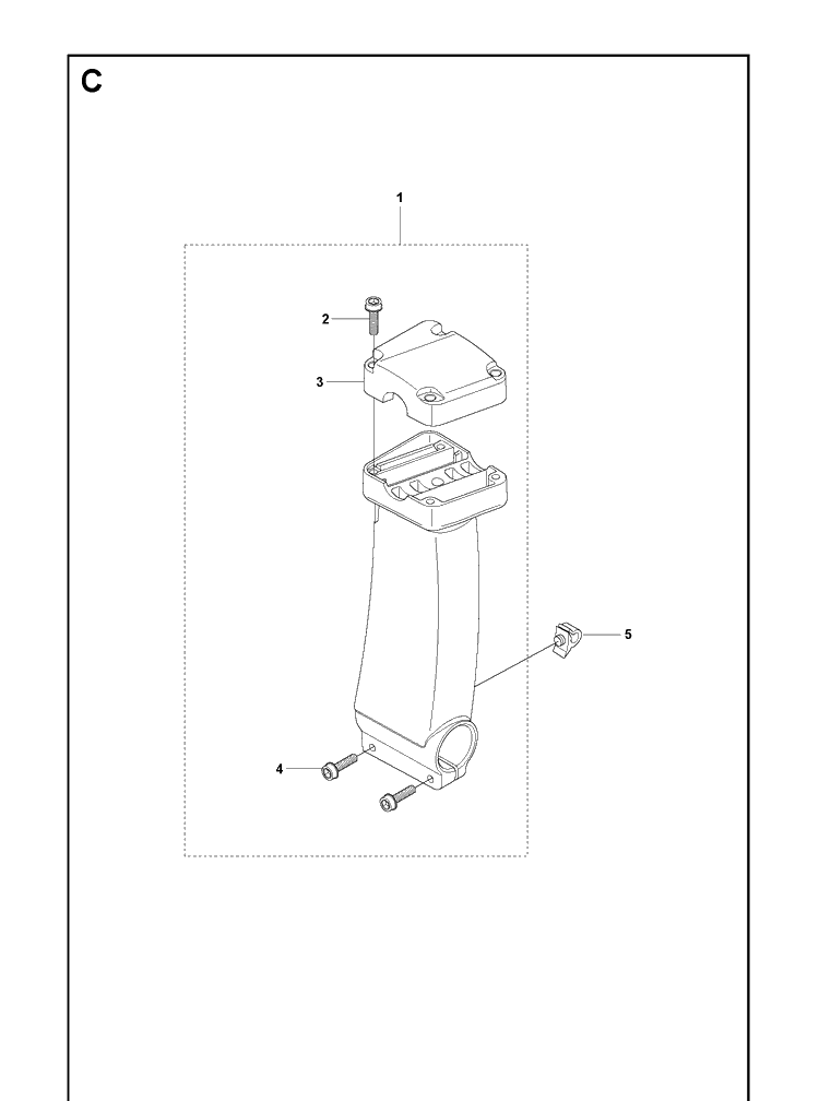 Tower Diagram and Parts List for 241R 20093600001-20144900000 Husqvarna Brush Cutter