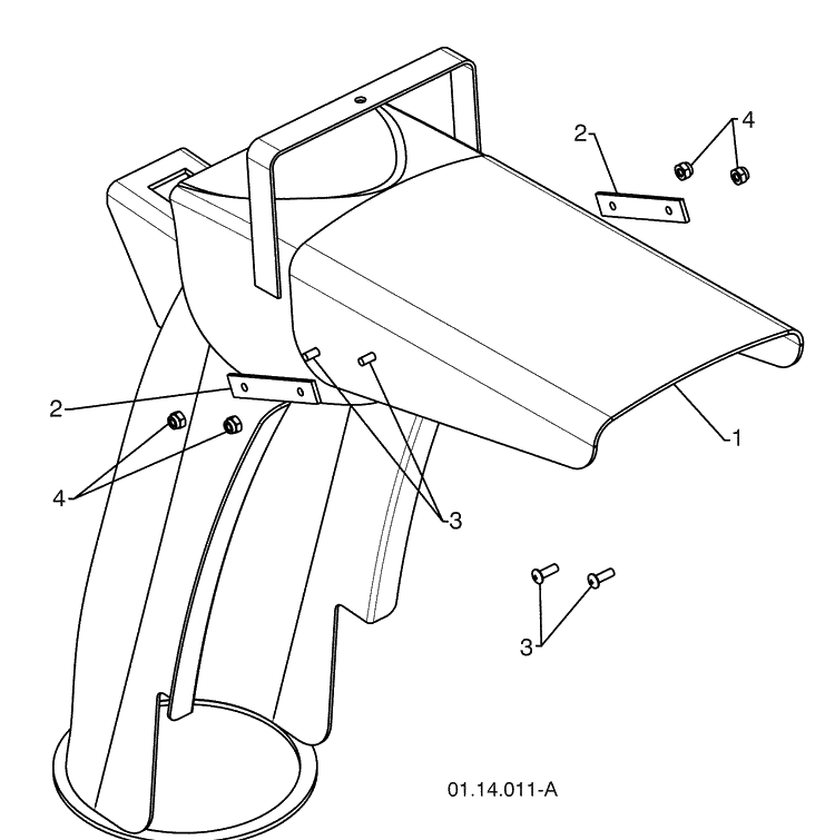 Control Panel / Discharge Chute 5 Diagram and Parts List for 14527SBLS (961930049)(2009-07) Husqvarna Snow Blower