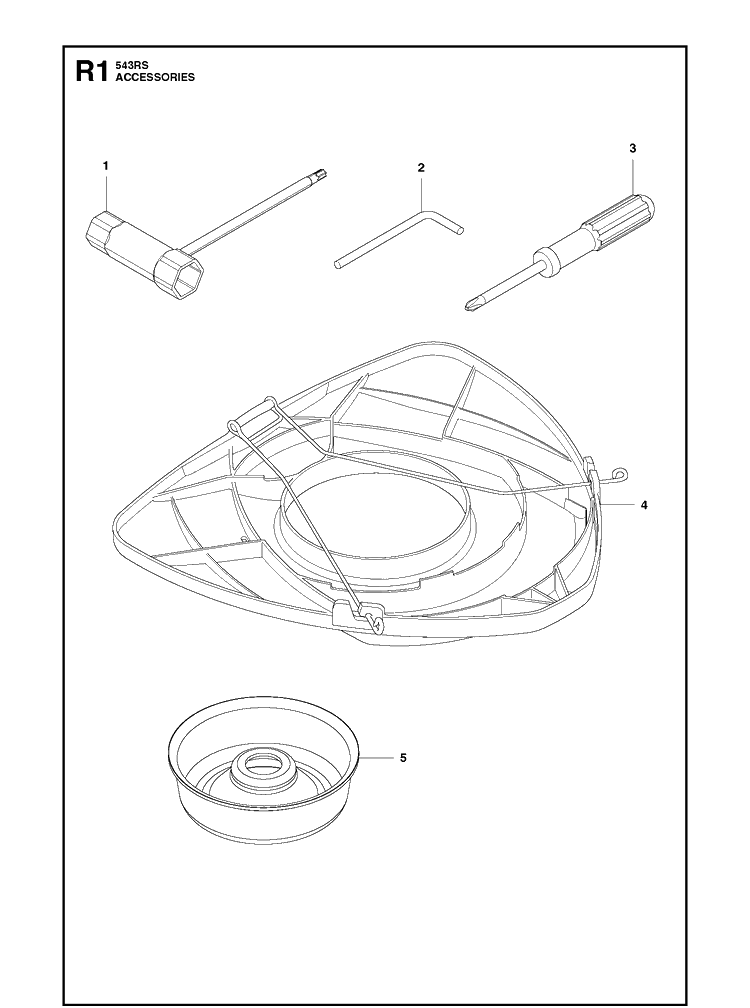Accessories 2 Diagram and Parts List for 543RS 20192200001-Current Husqvarna Brush Cutter