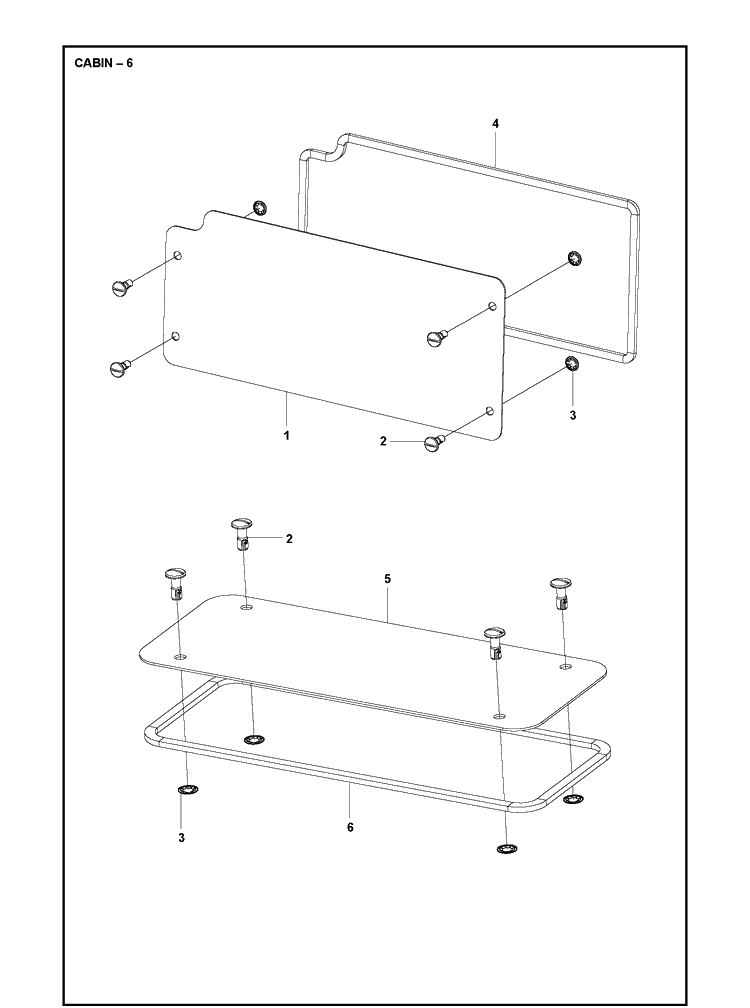 Cabin 7 Diagram and Parts List for P525  Husqvarna Lawn Mower