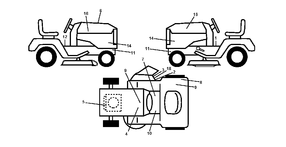 Decals Diagram and Parts List for YTH2754T (96041006203)(2010-04) Husqvarna Lawn Tractor