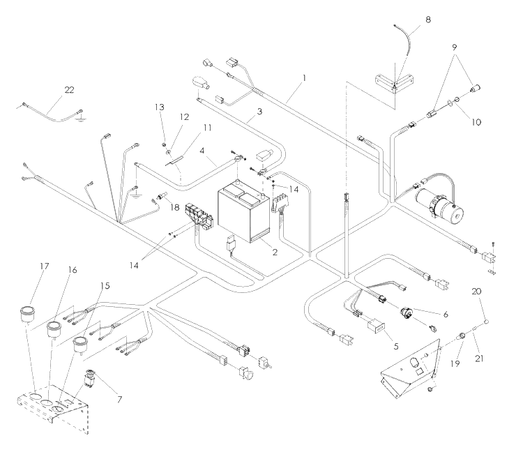 Ignition System Diagram and Parts List for BZ6127D (968999262)(2005-08) Husqvarna Lawn Mower