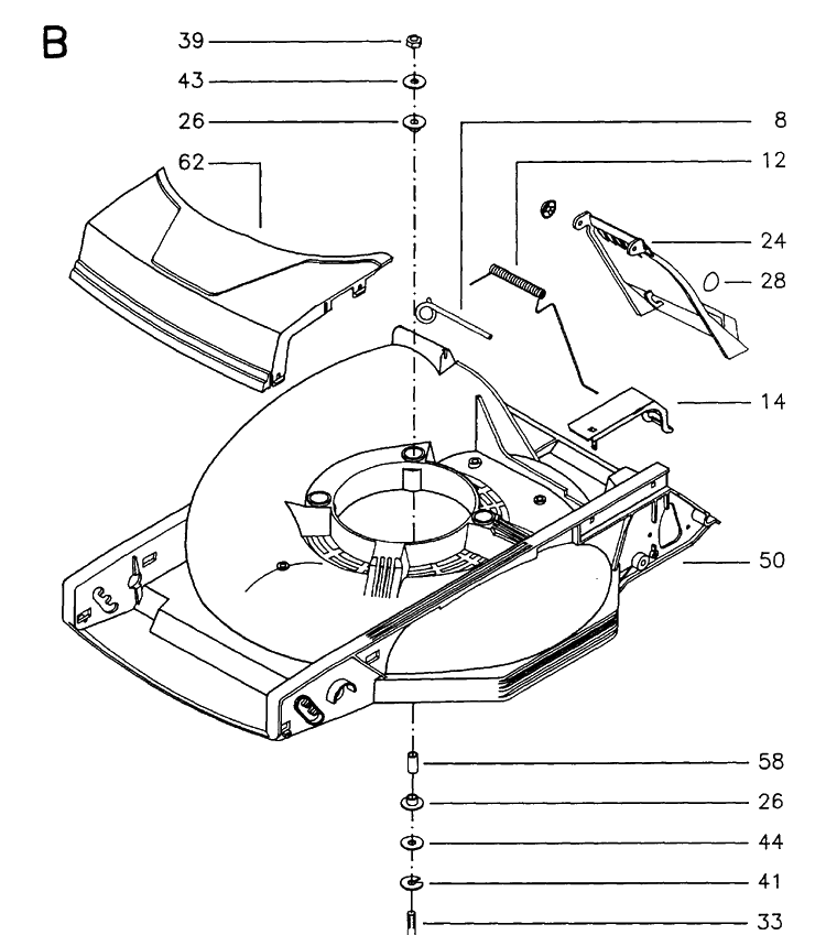 Frame 6 Diagram and Parts List for 46 ROYAL Husqvarna Lawn Mower