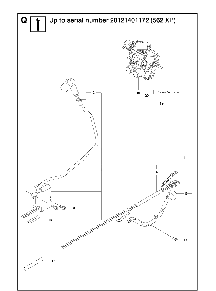 Service Updates Diagram and Parts List for 562XP 2013-01 Husqvarna Chainsaw