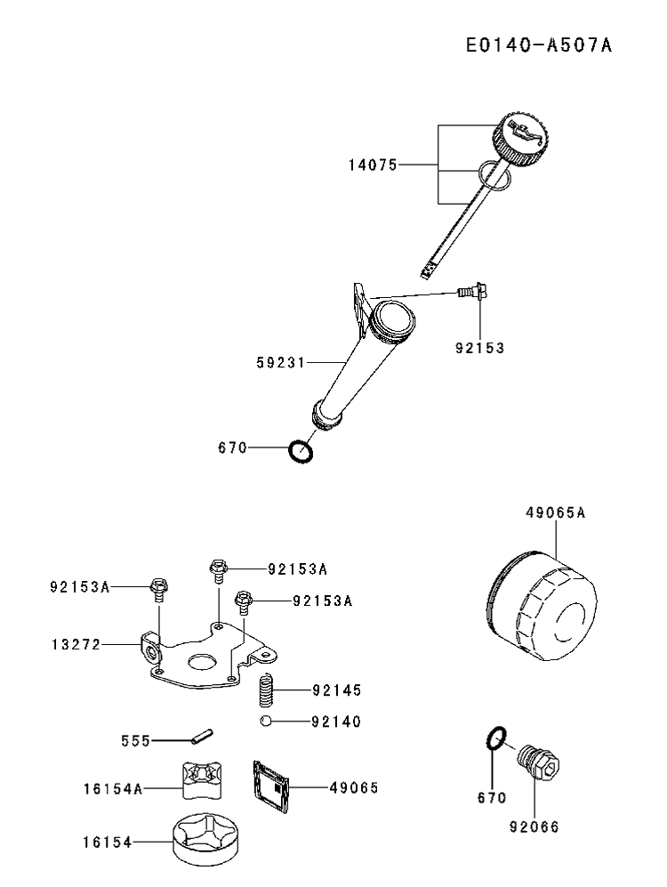 Lubrication Diagram and Parts List for FS691V-BS19 2017-09 Husqvarna Engine