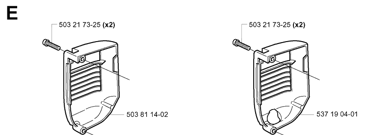 Muffler Cover Diagram and Parts List for 334T 20031800001-20034400000 Husqvarna Chainsaw