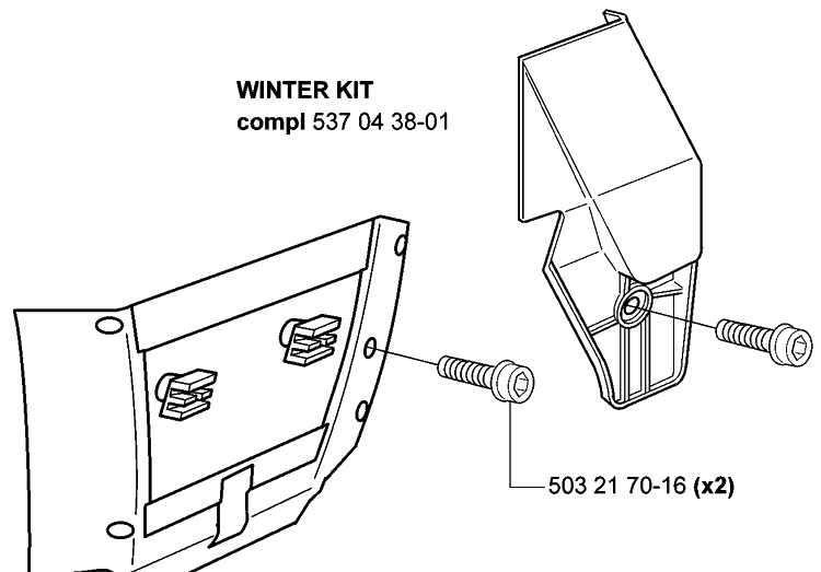 Winter Kit Diagram and Parts List for 385 2005-03 Husqvarna Chainsaw