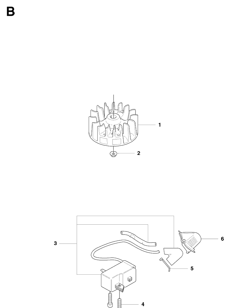 Ignition System Diagram and Parts List for 326HD60 (X-SERIES)(20090900001-Current) Husqvarna Hedge Trimmer