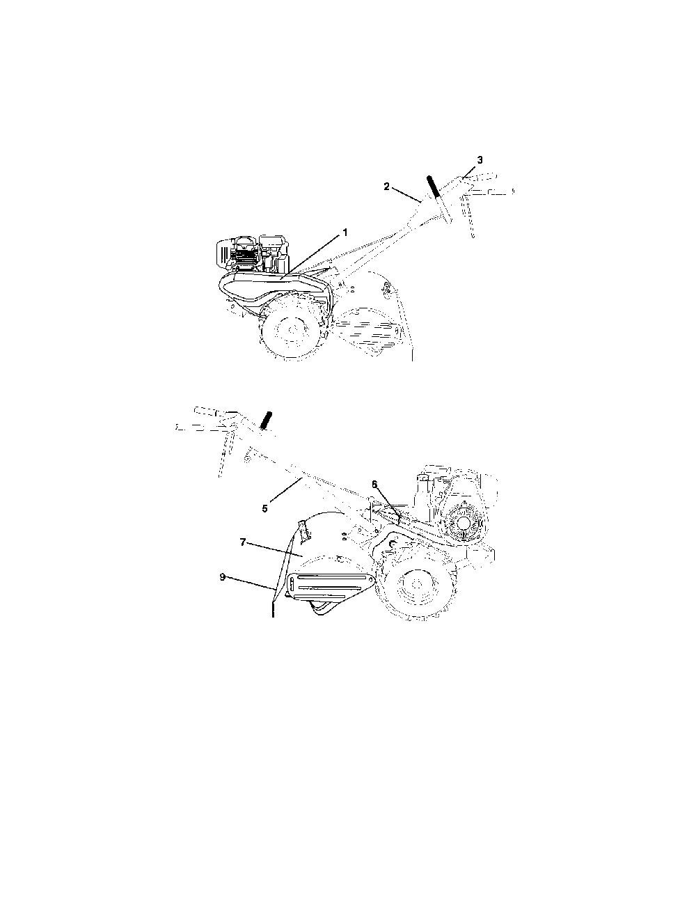 Decals Diagram and Parts List for 917296250  Husqvarna Tiller