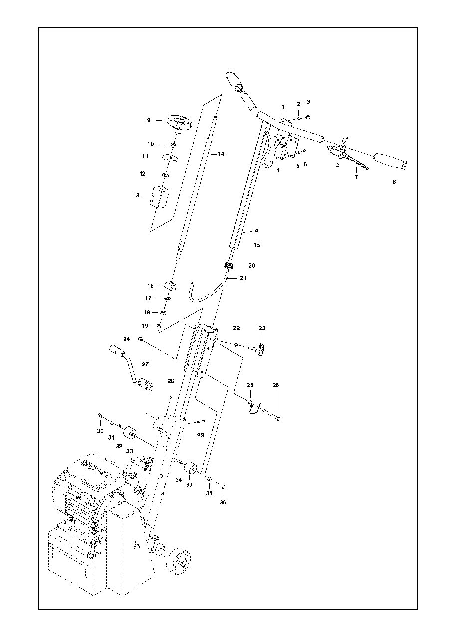 Handle Diagram and Parts List for CG200 2017-10 Husqvarna Sander Grinder