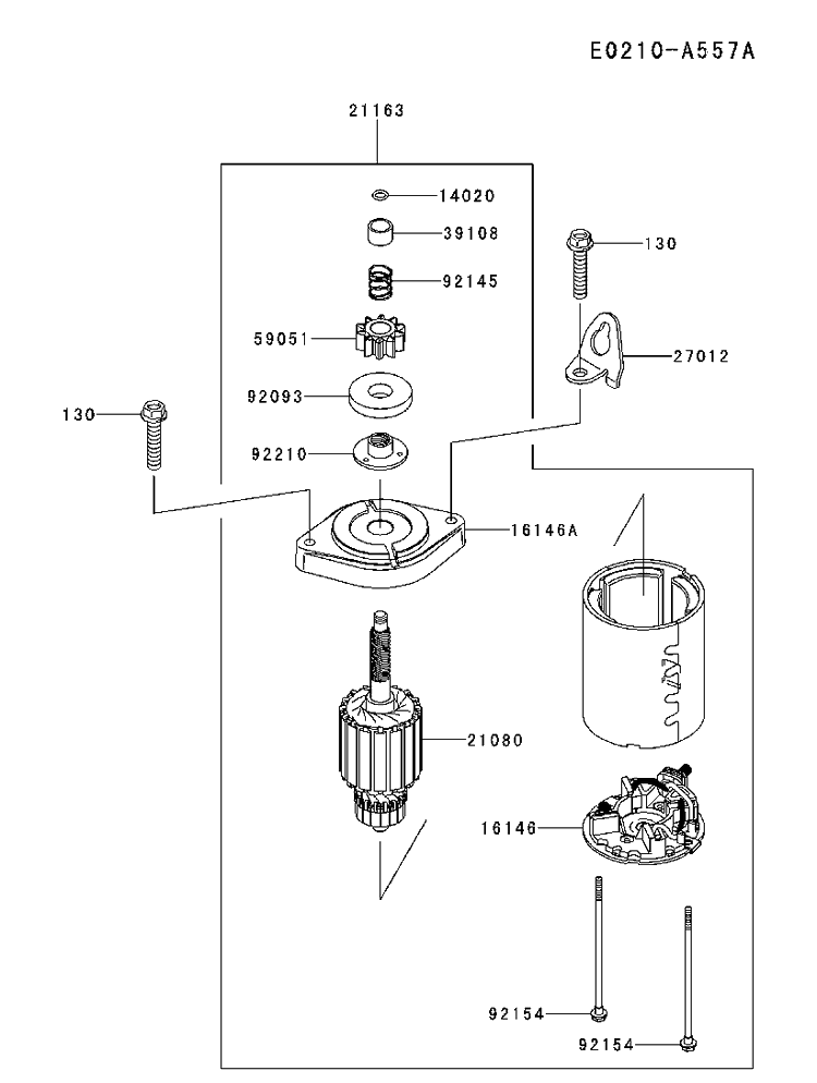 Starter Diagram and Parts List for FR651V-AS31 2017-09 Husqvarna Engine