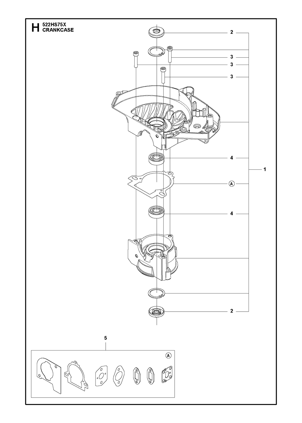 Carburetor and Air Filter Diagram and Parts List for 522HS75X  Husqvarna Hedge Trimmer