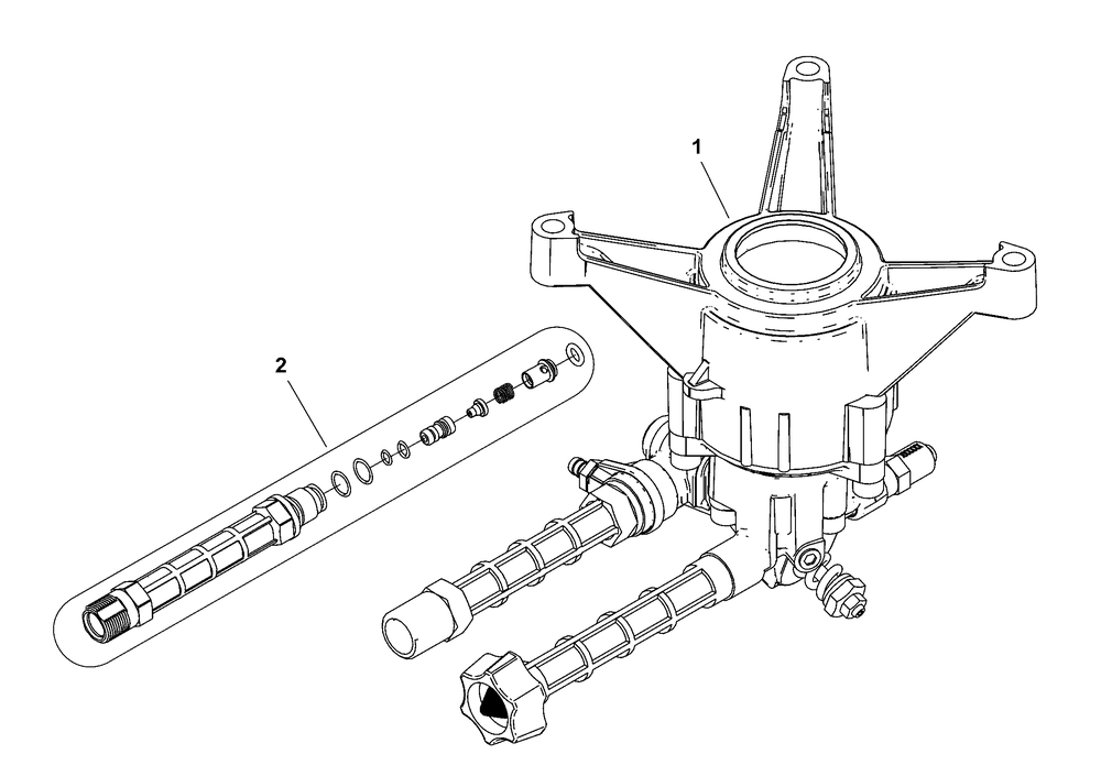 Pump (80105423) Diagram and Parts List for 020783-00  Husqvarna Pressure Washer