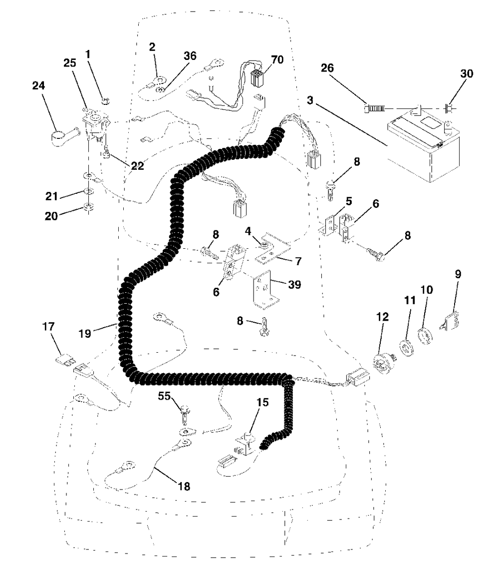Electrical Diagram and Parts List for LT125 (954170001-C)(1998-10) Husqvarna Lawn Tractor