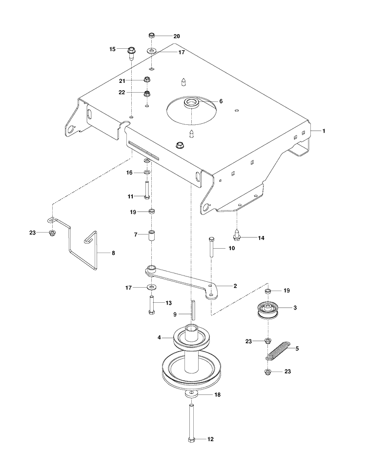 Engine Plate Diagram and Parts List for RZ4216 (966612401)(2012-02) Husqvarna Lawn Mower