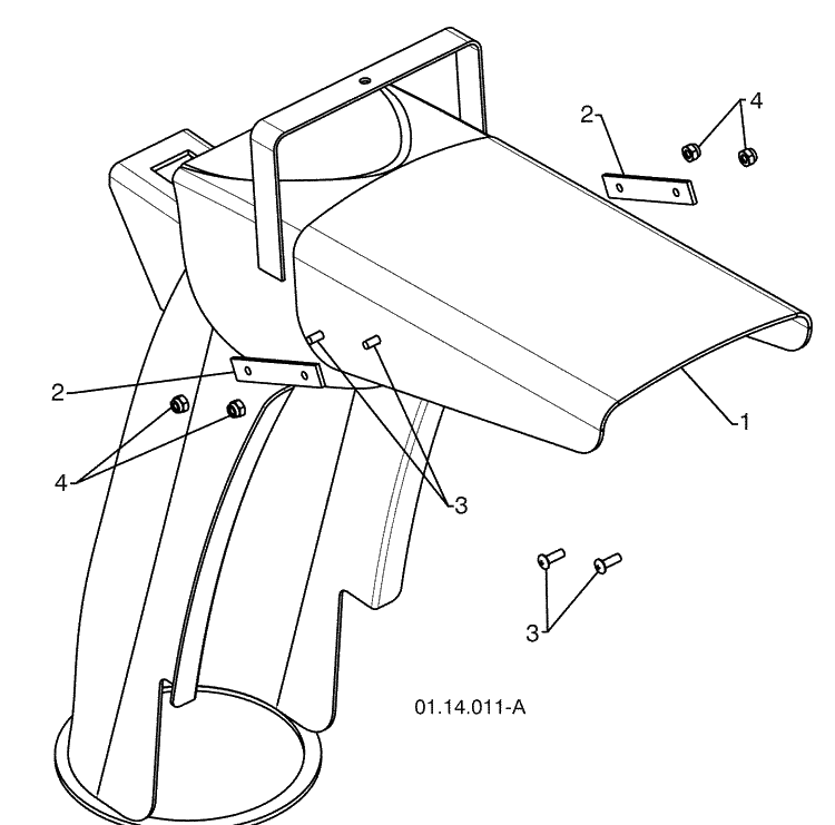 Control Panel / Discharge Chute 1 Diagram and Parts List for ST276EP (96191003200)(2009-09) Husqvarna Snow Blower