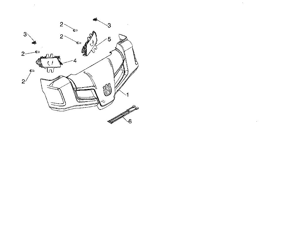 Console cover Diagram and Parts List for ST224-96193009602  Husqvarna Snow Blower